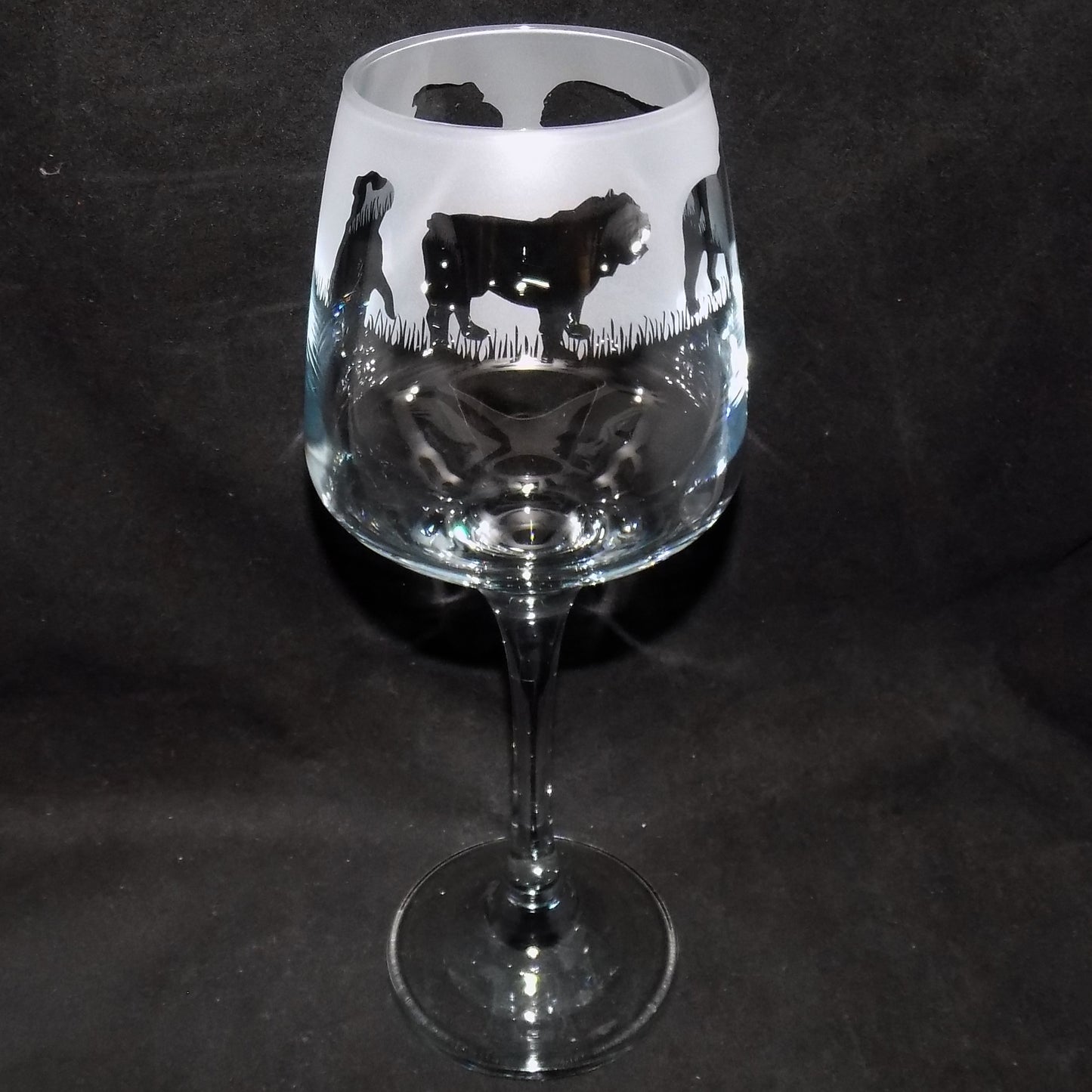 British Bulldog Stemmed Wine Glass