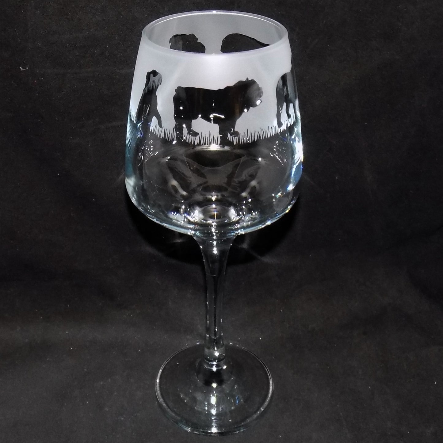 British Bulldog Stemmed Wine Glass