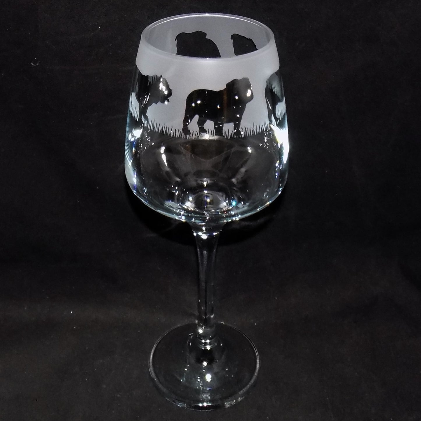 British Bulldog Stemmed Wine Glass