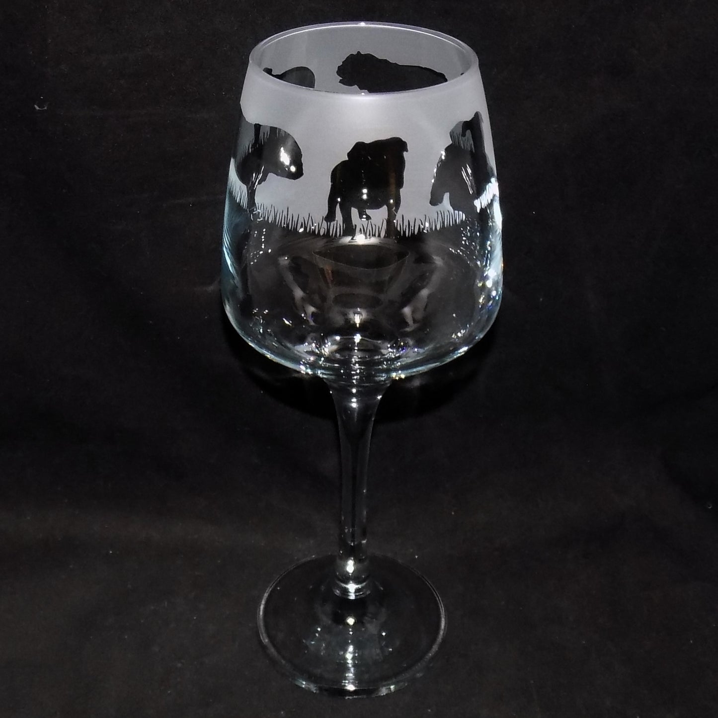 British Bulldog Stemmed Wine Glass