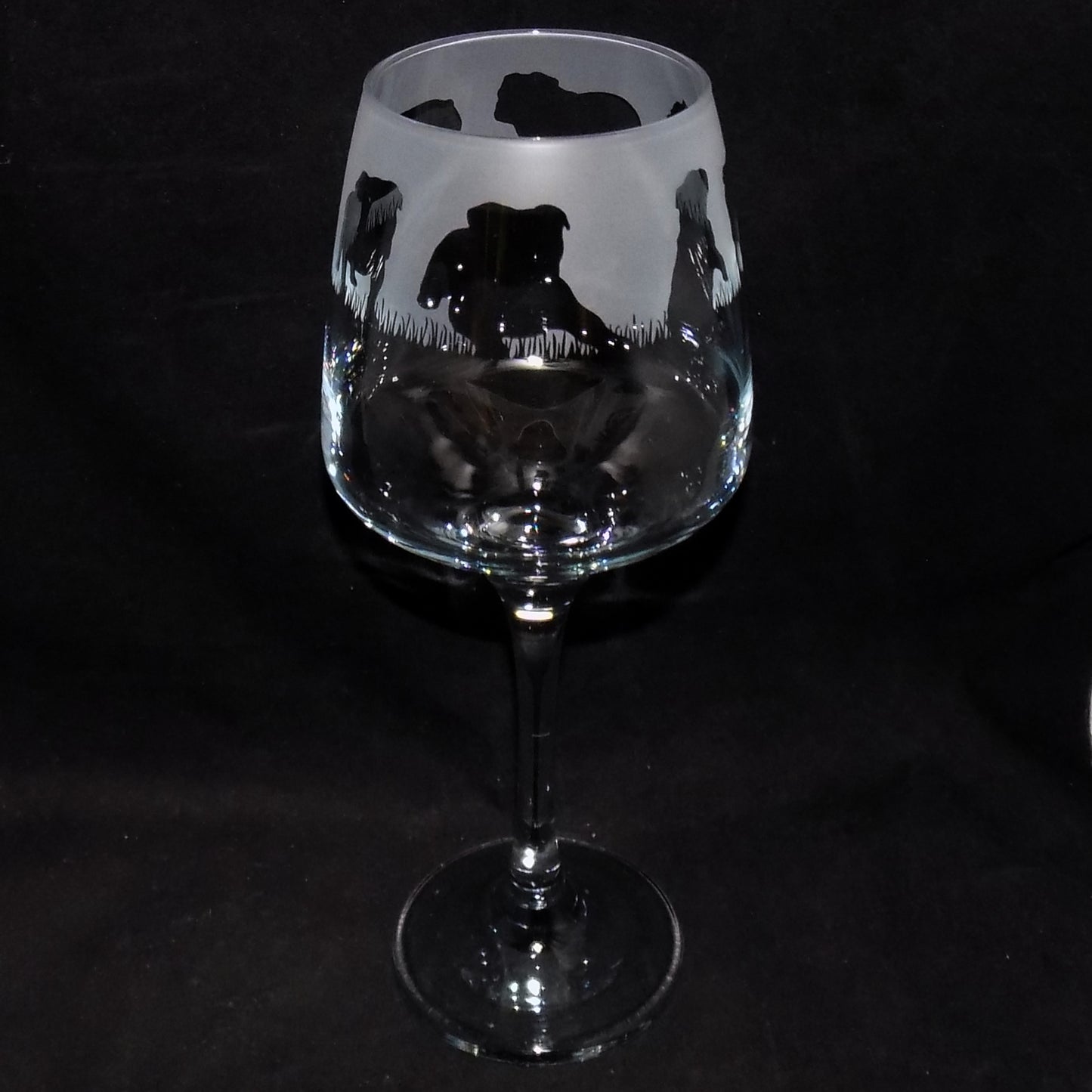 British Bulldog Stemmed Wine Glass