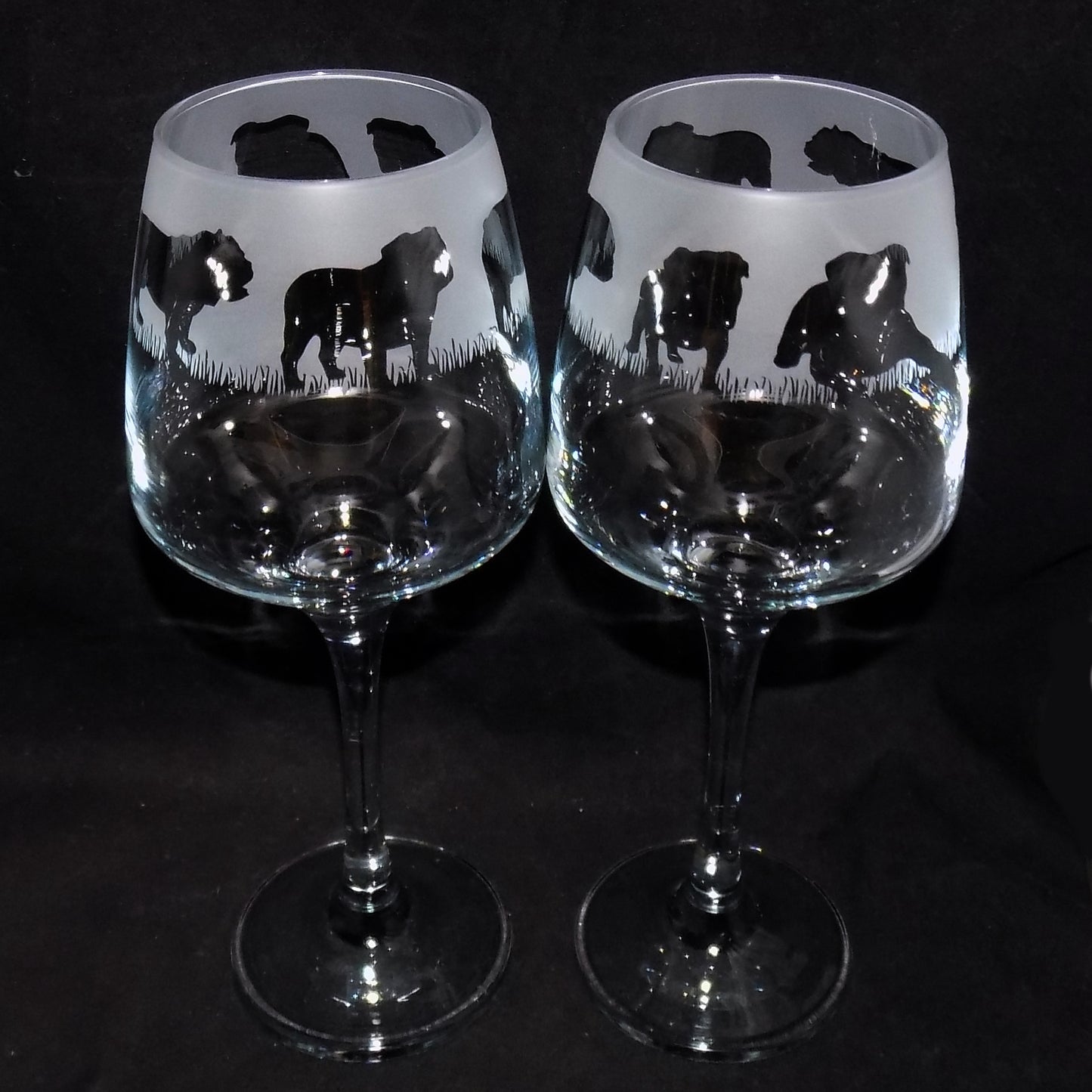 British Bulldog Stemmed Wine Glass