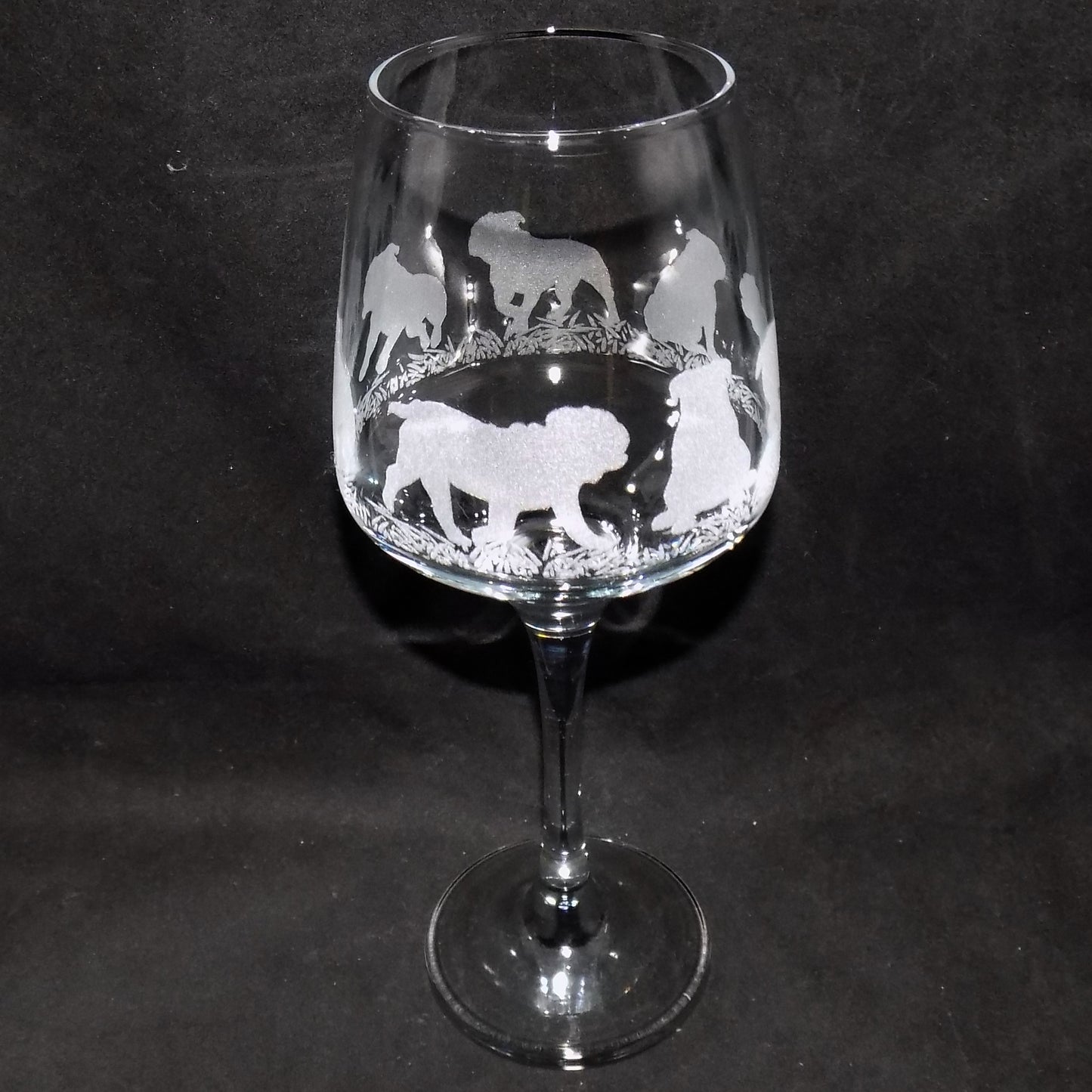 British Bulldog Stemmed Wine Glass