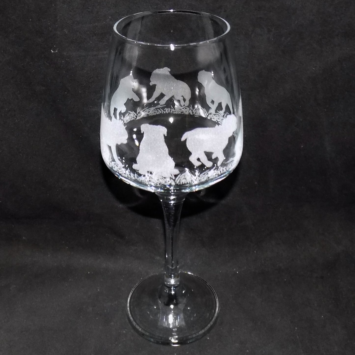 British Bulldog Stemmed Wine Glass