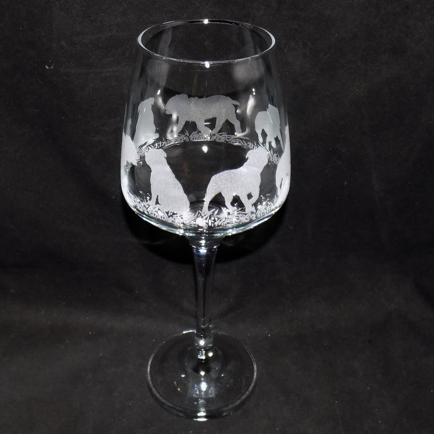 British Bulldog Stemmed Wine Glass