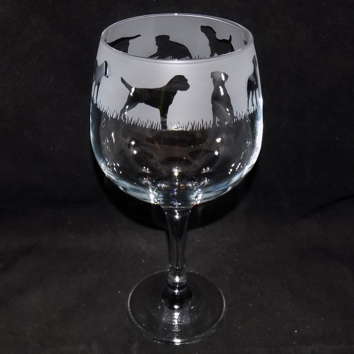 Border Terrier Gin Glass