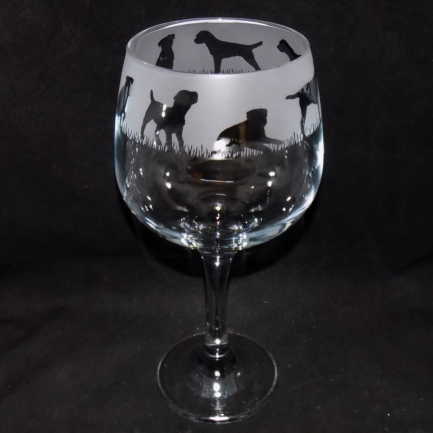 Border Terrier Gin Glass
