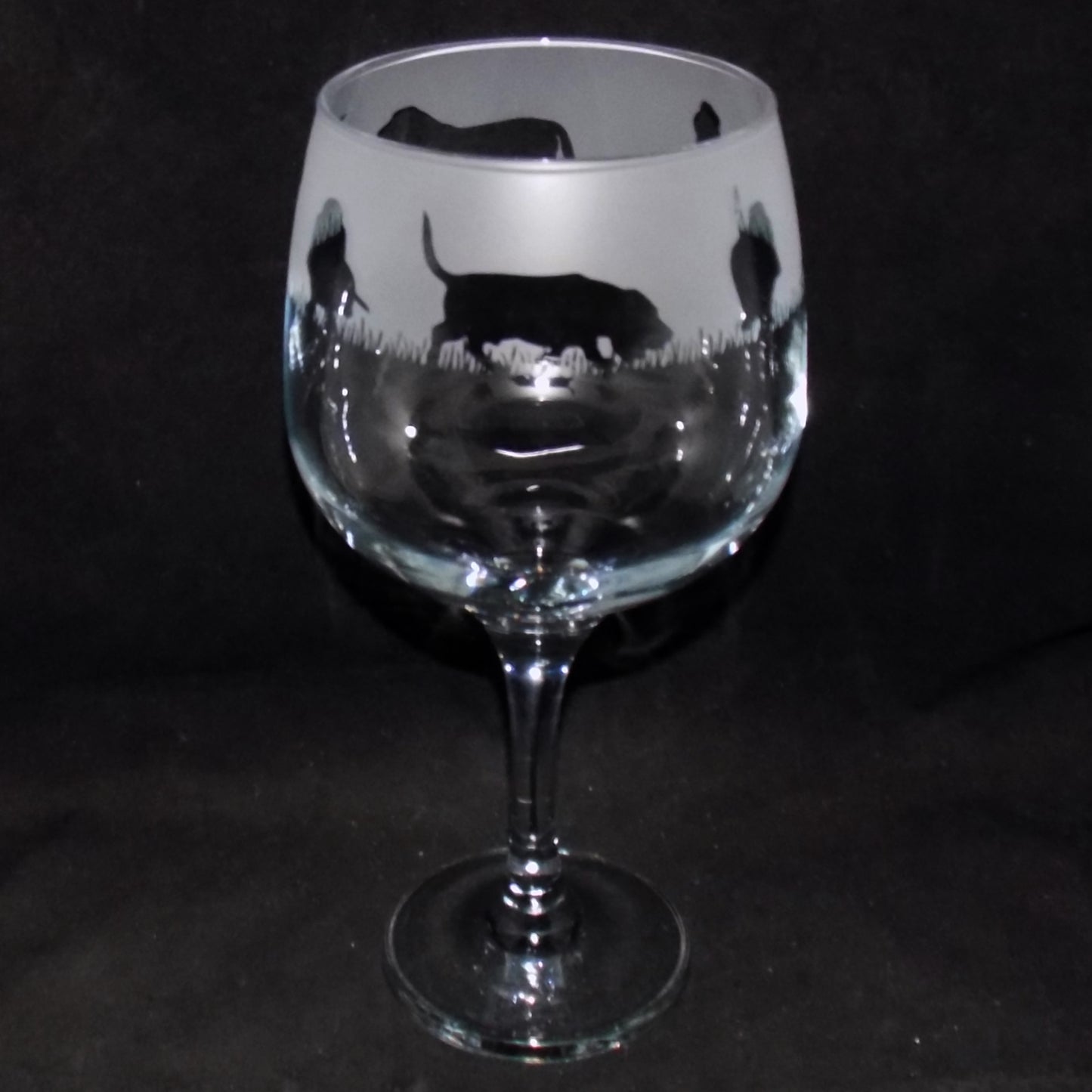 Basset Hound Gin Glass