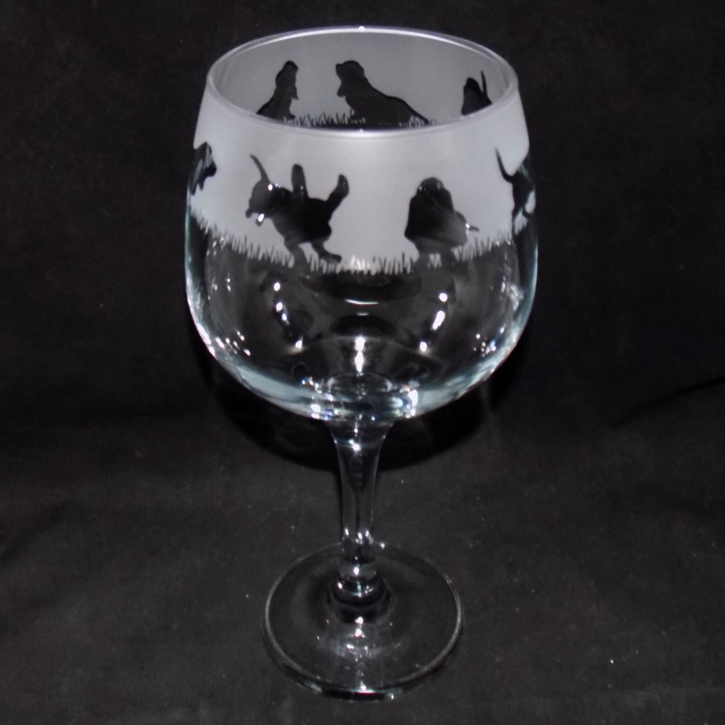 Basset Hound Gin Glass