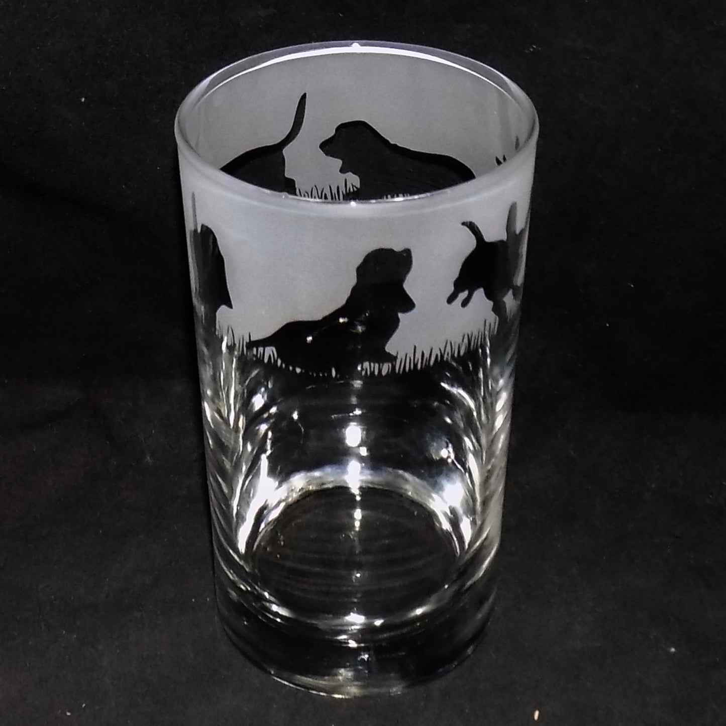 Basset Hound Tall Glass