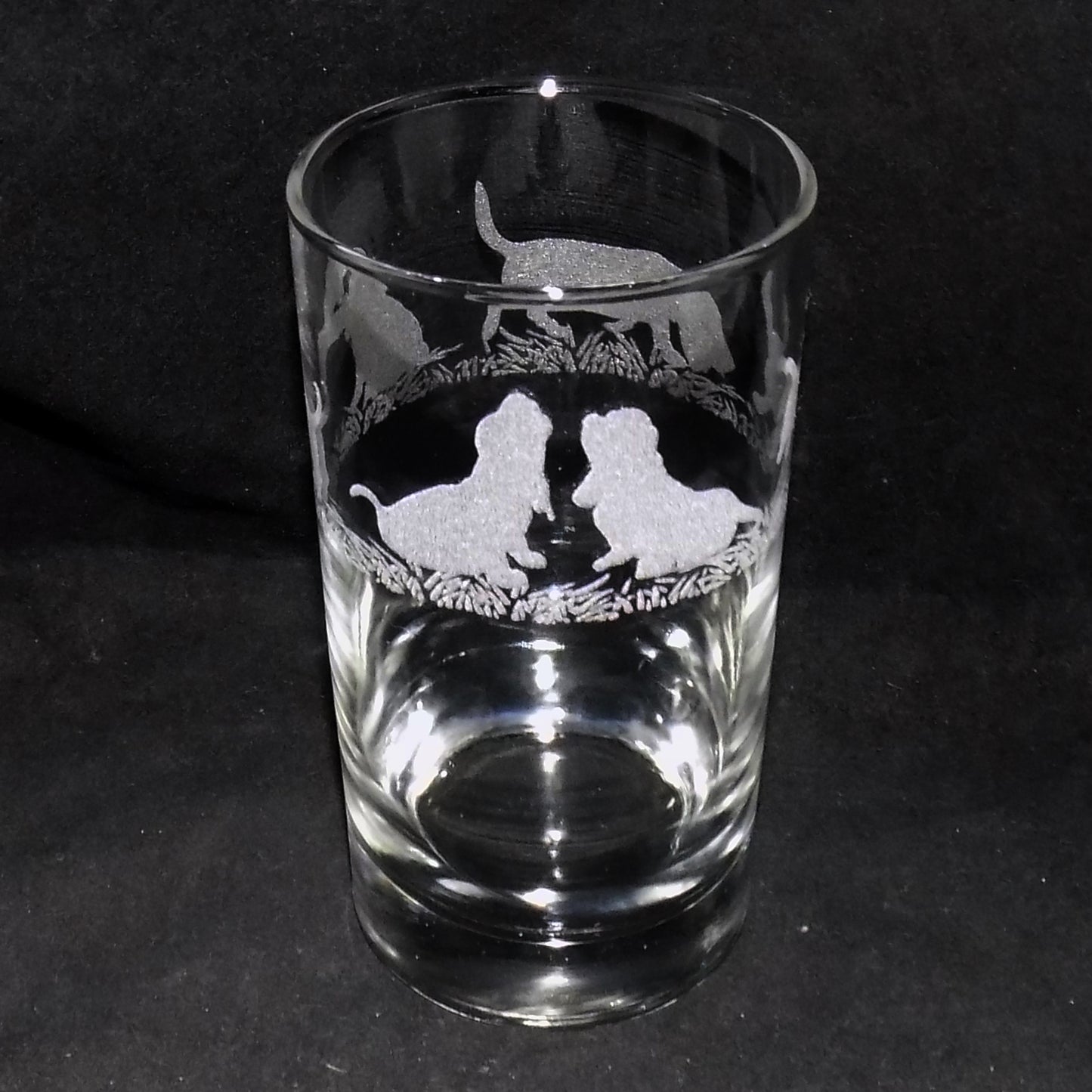 Basset Hound Tall Glass