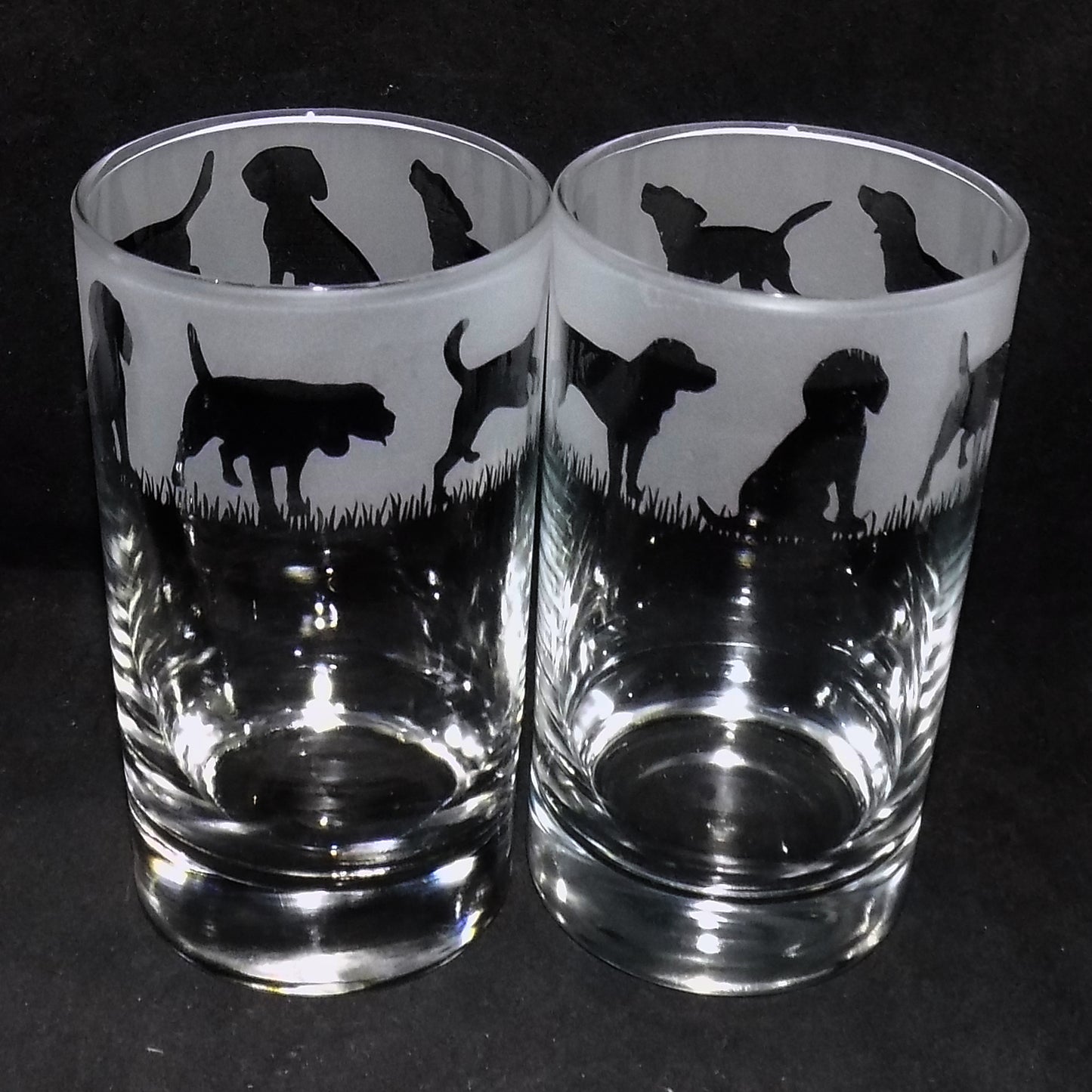 Beagle Tall Glass