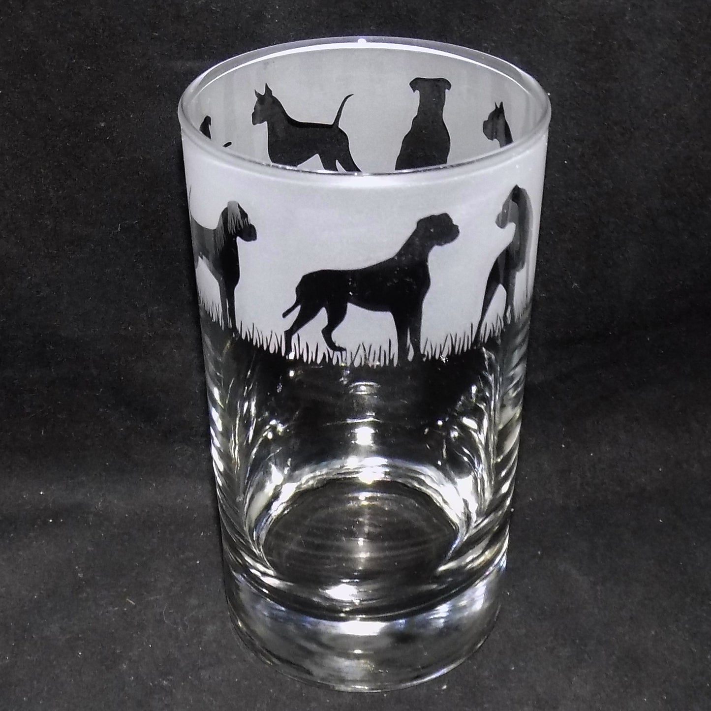 Boxer Dog Tall Glass