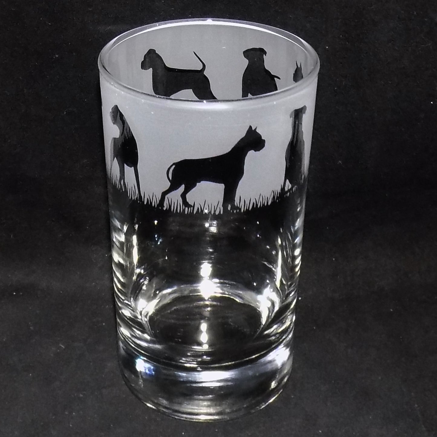 Boxer Dog Tall Glass