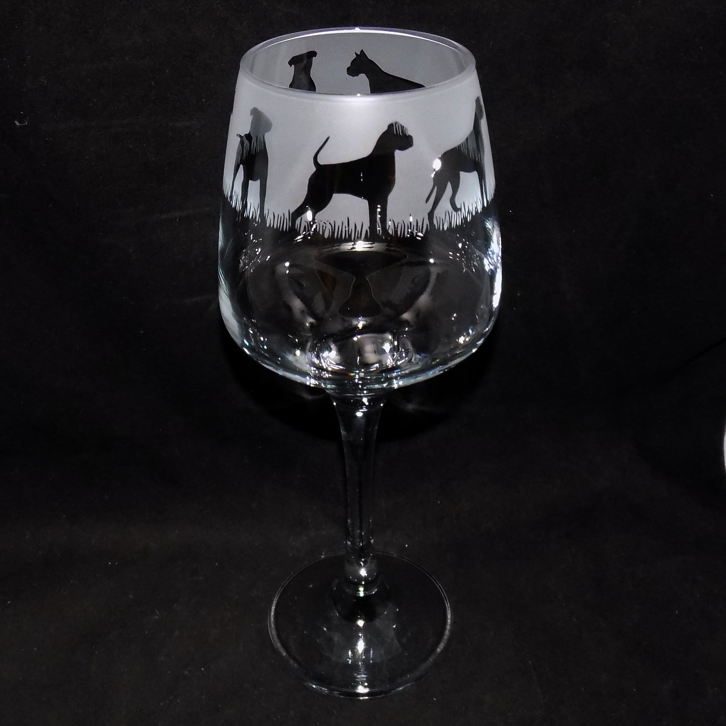 Boxer Dog Stemmed Wine Glass