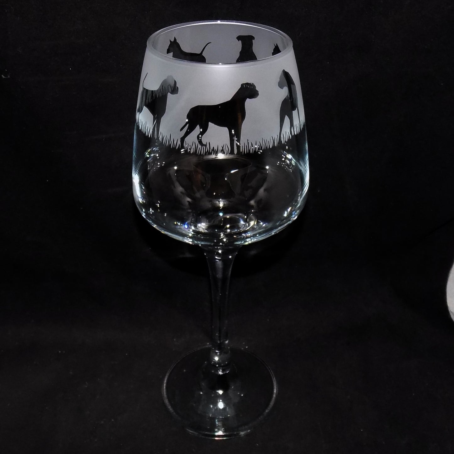 Boxer Dog Stemmed Wine Glass