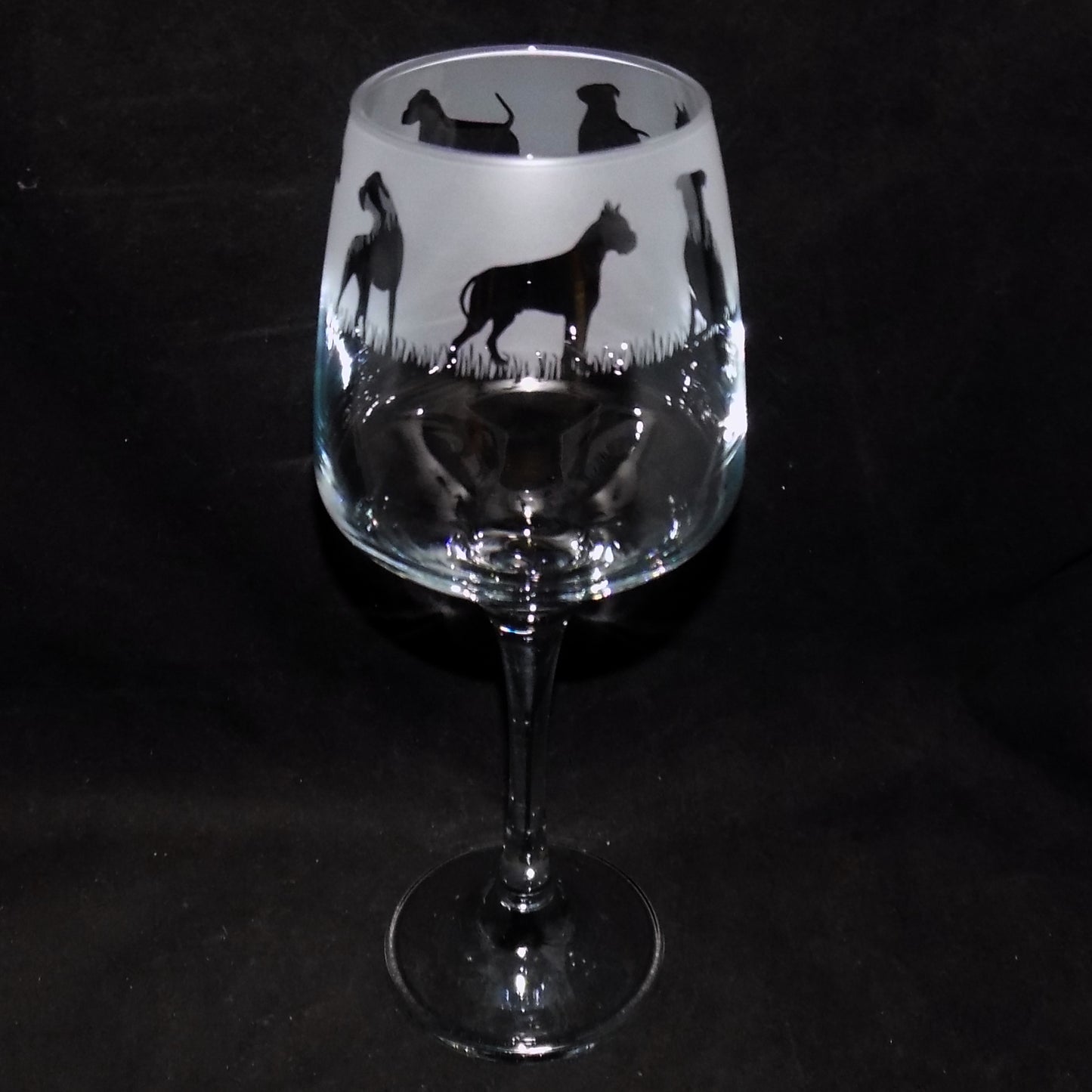 Boxer Dog Stemmed Wine Glass