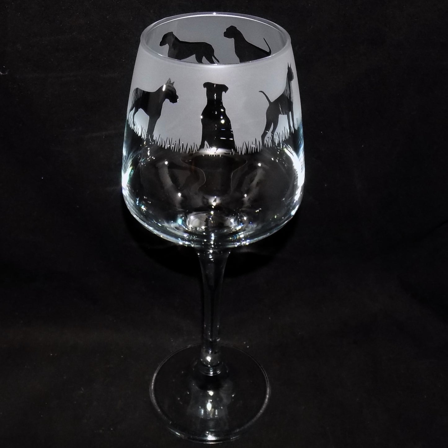 Boxer Dog Stemmed Wine Glass