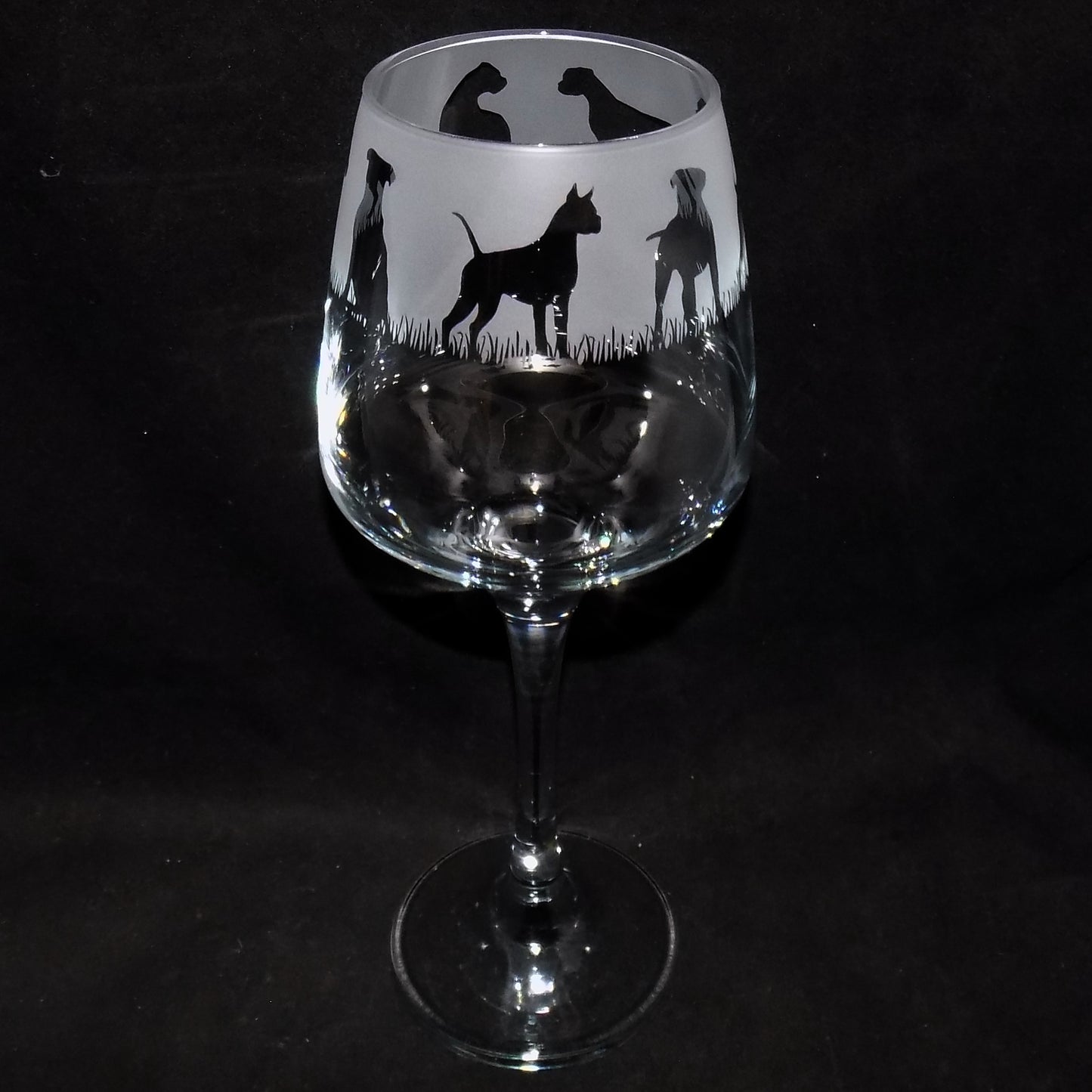 Boxer Dog Stemmed Wine Glass