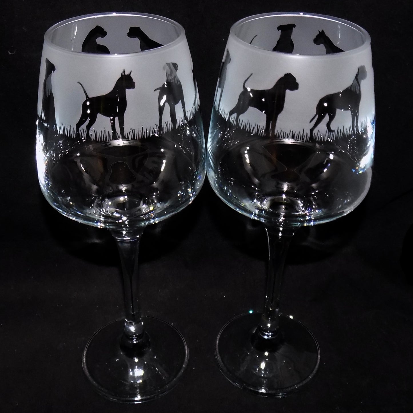 Boxer Dog Stemmed Wine Glass