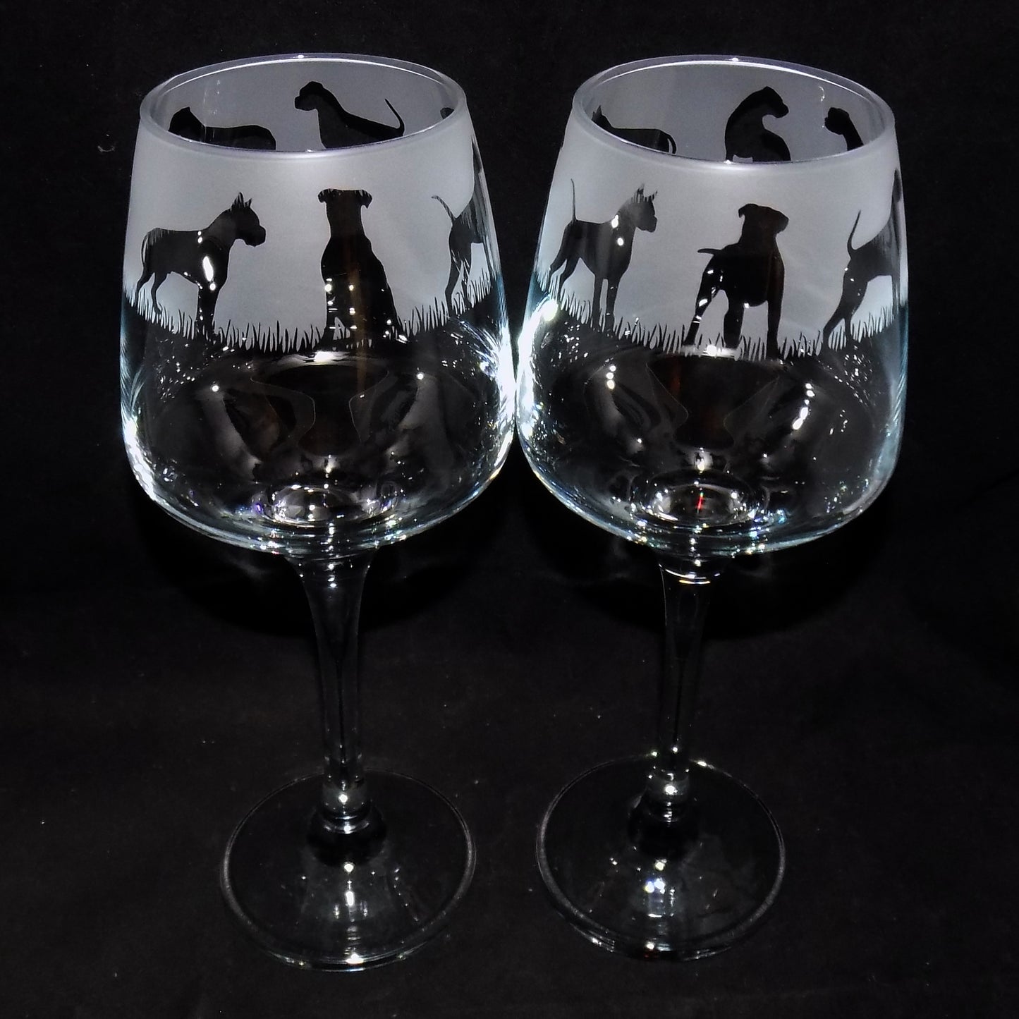 Boxer Dog Stemmed Wine Glass