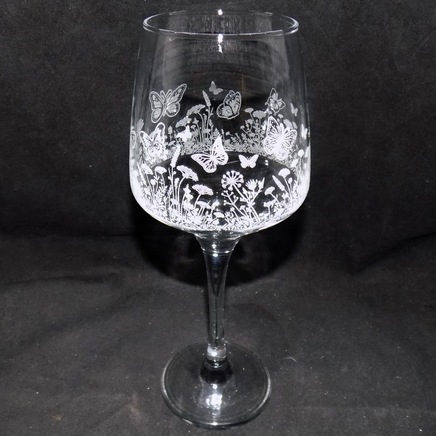 Butterfly Meadow Stemmed Wine Glass