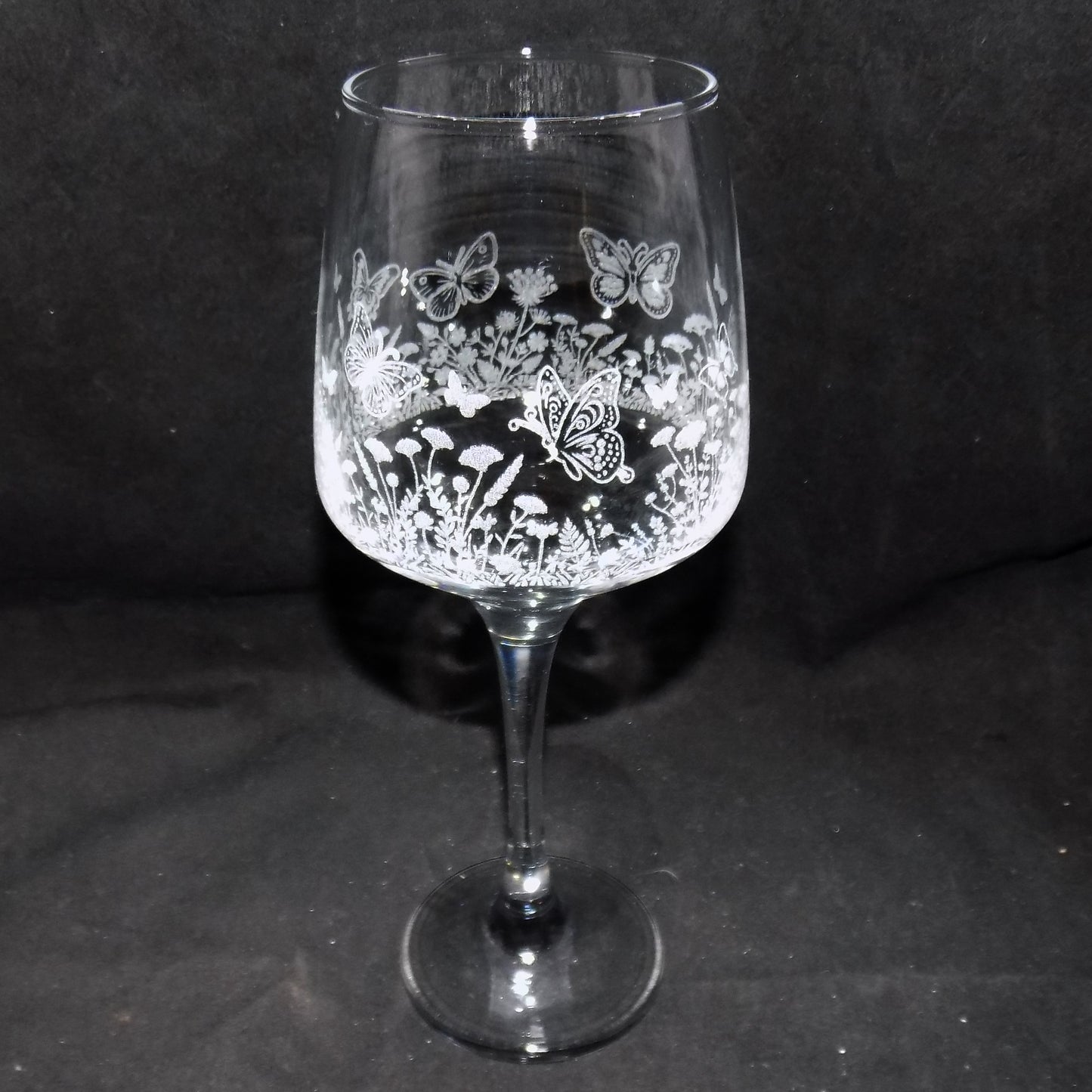 Butterfly Meadow Stemmed Wine Glass