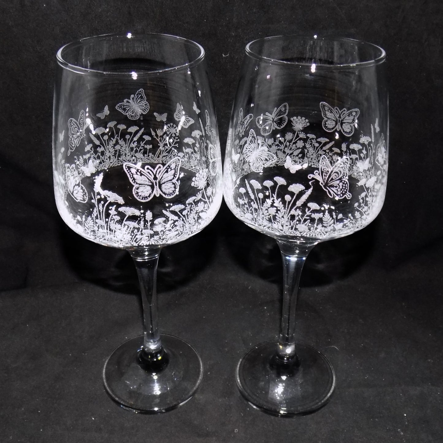 Butterfly Meadow Stemmed Wine Glass