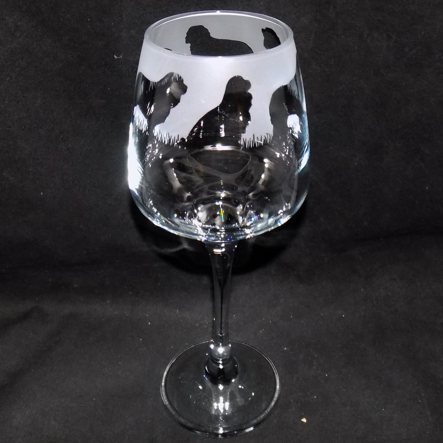 Cavalier King Charles Stemmed Wine Glass