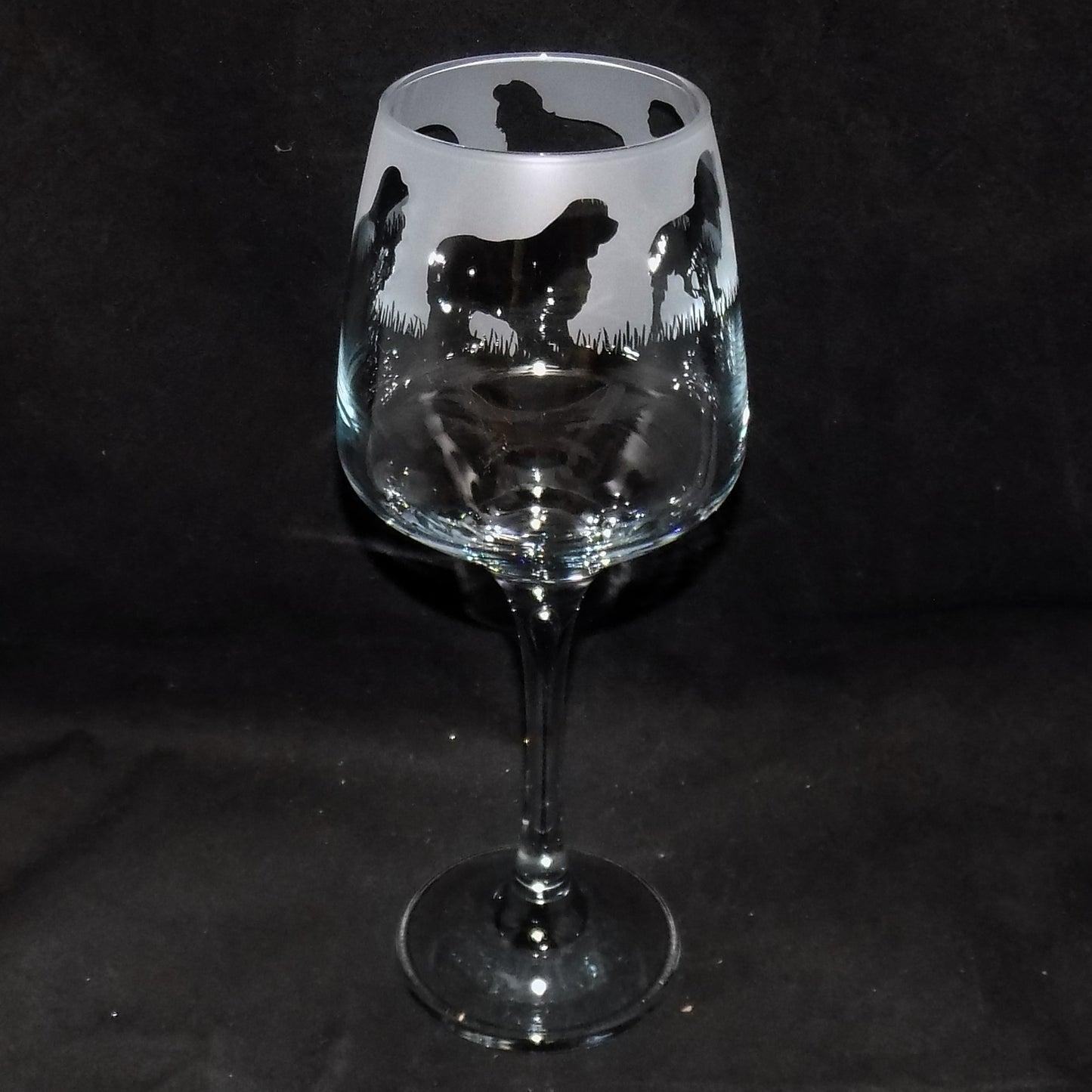 Cavalier King Charles Stemmed Wine Glass