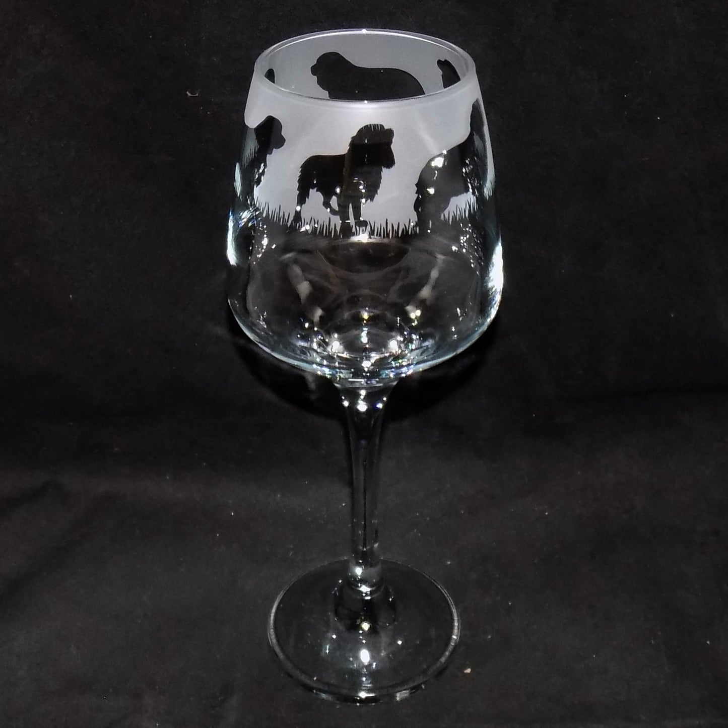 Cavalier King Charles Stemmed Wine Glass