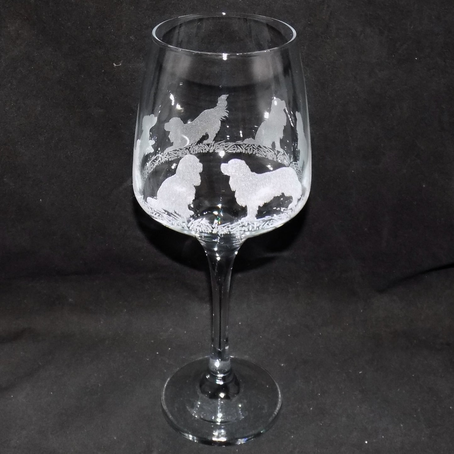 Cavalier King Charles Stemmed Wine Glass