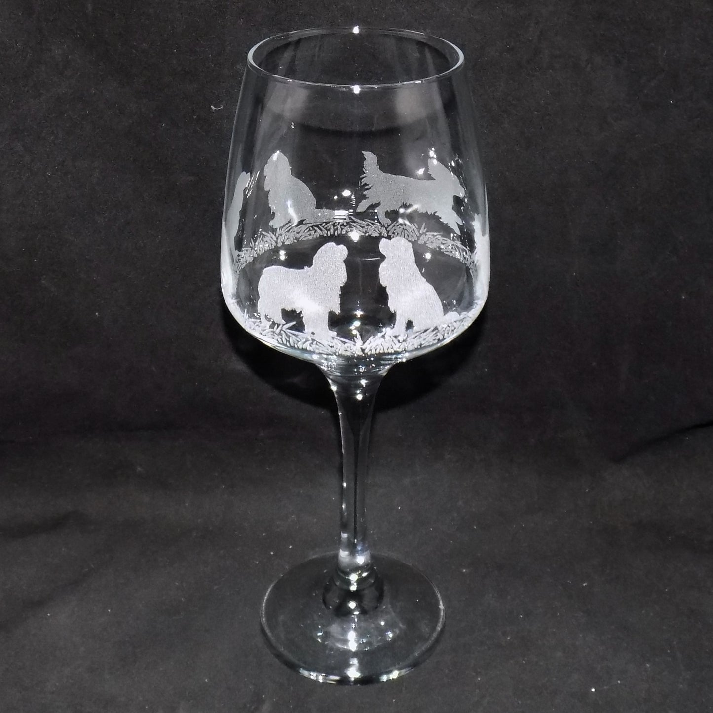 Cavalier King Charles Stemmed Wine Glass