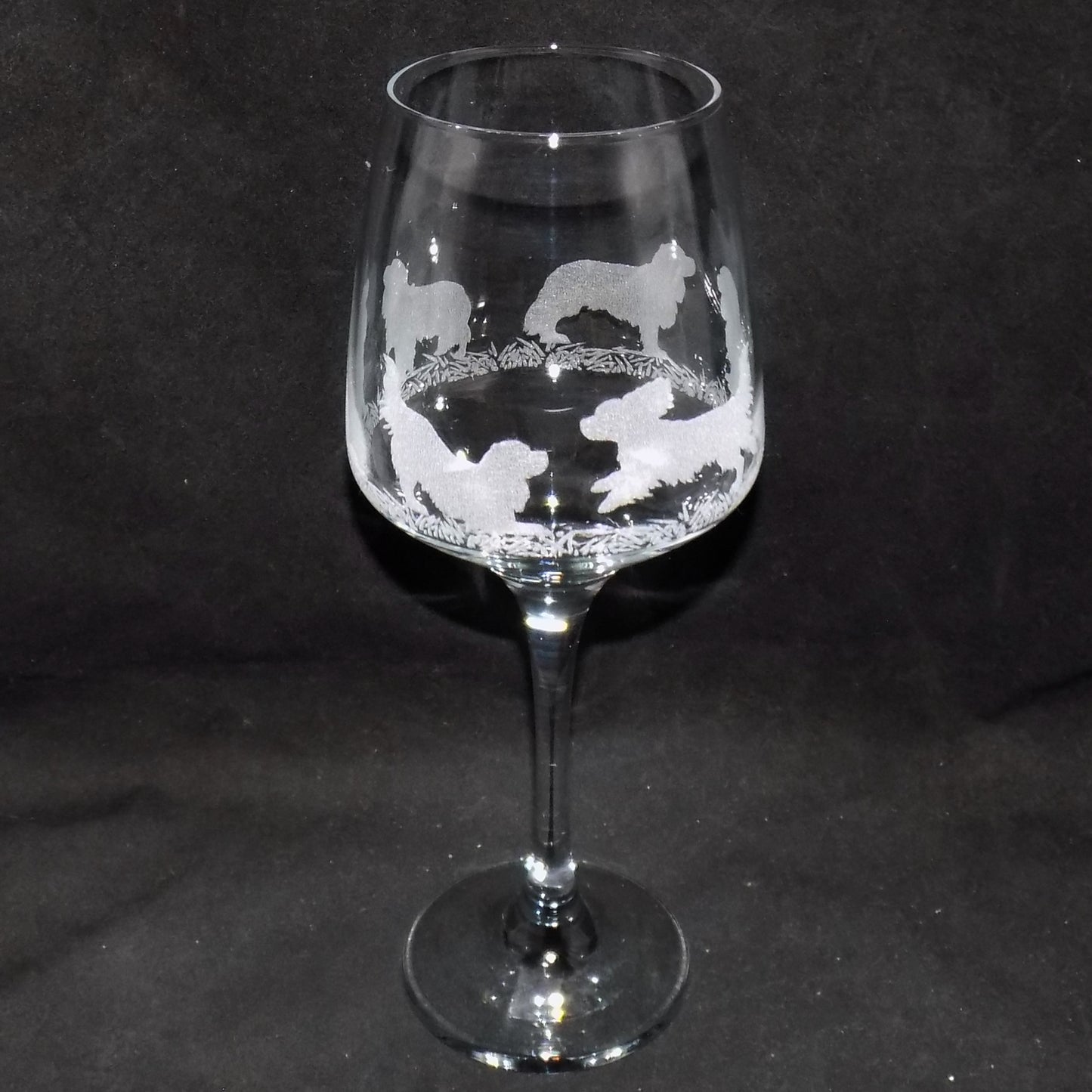 Cavalier King Charles Stemmed Wine Glass