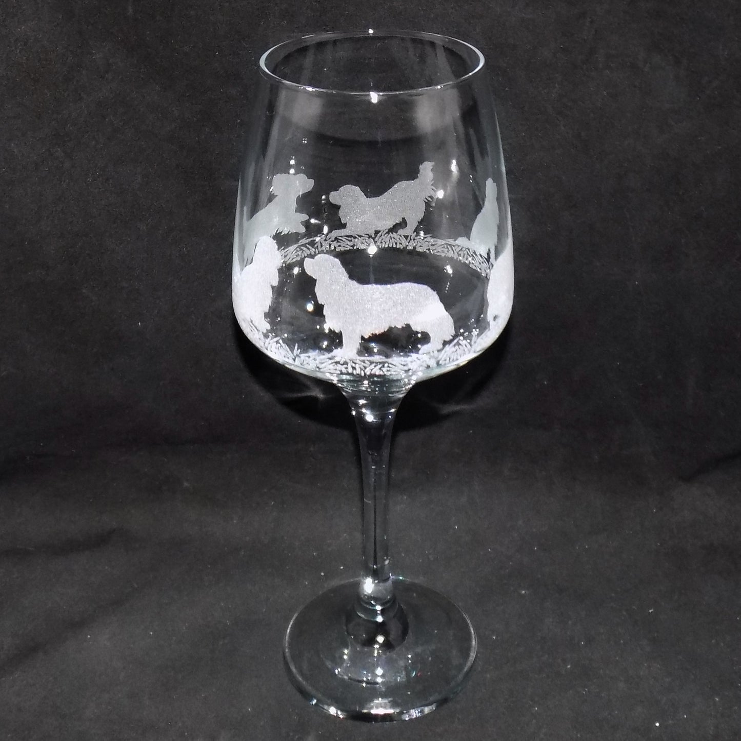 Cavalier King Charles Stemmed Wine Glass