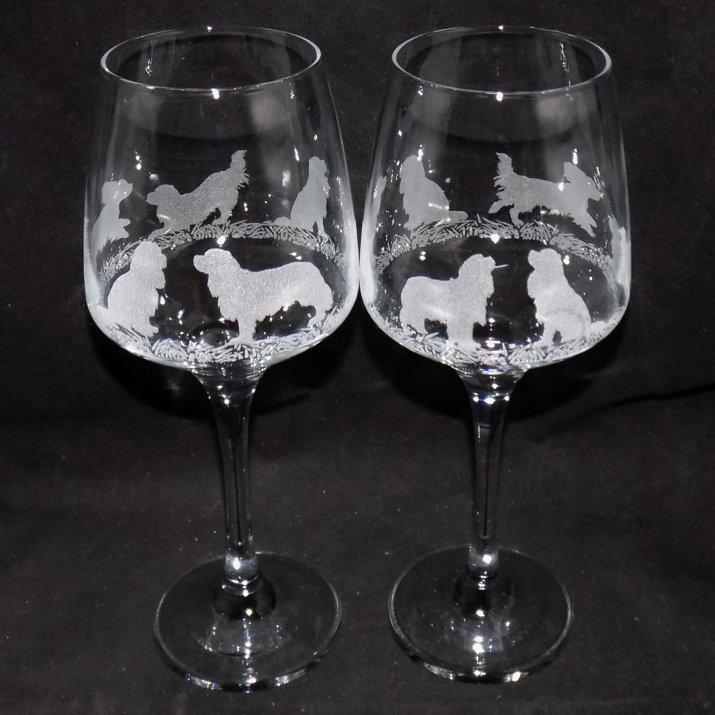 Cavalier King Charles Stemmed Wine Glass