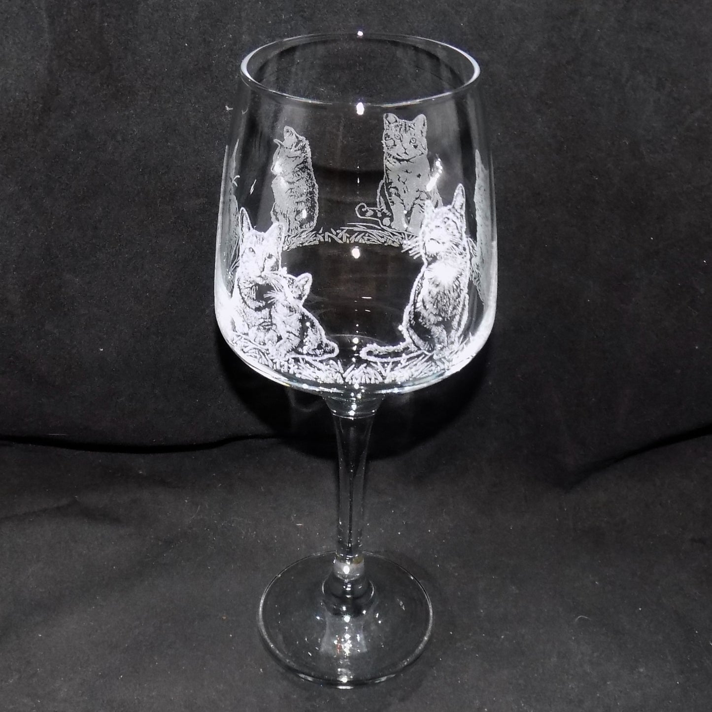 Cat Portrait Stemmed Wine Glass