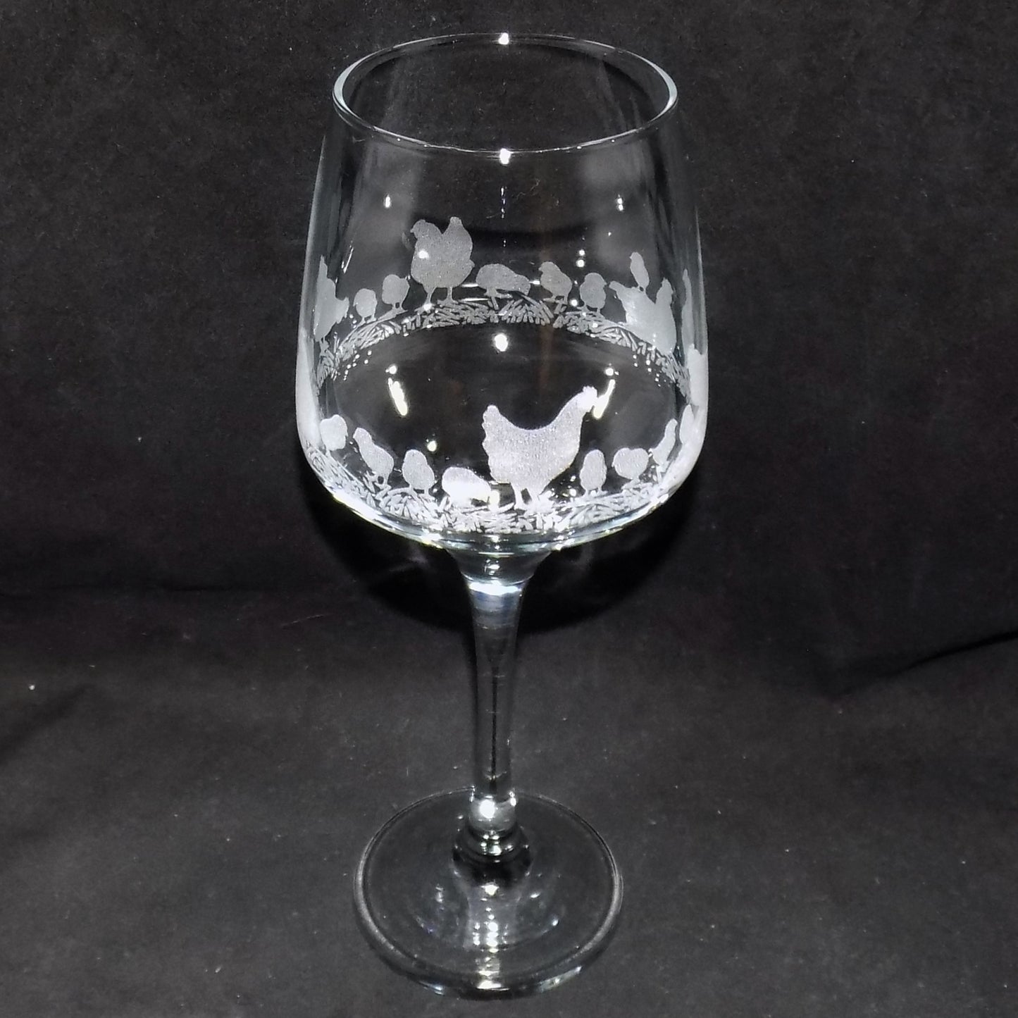 Chicken Stemmed Wine Glass