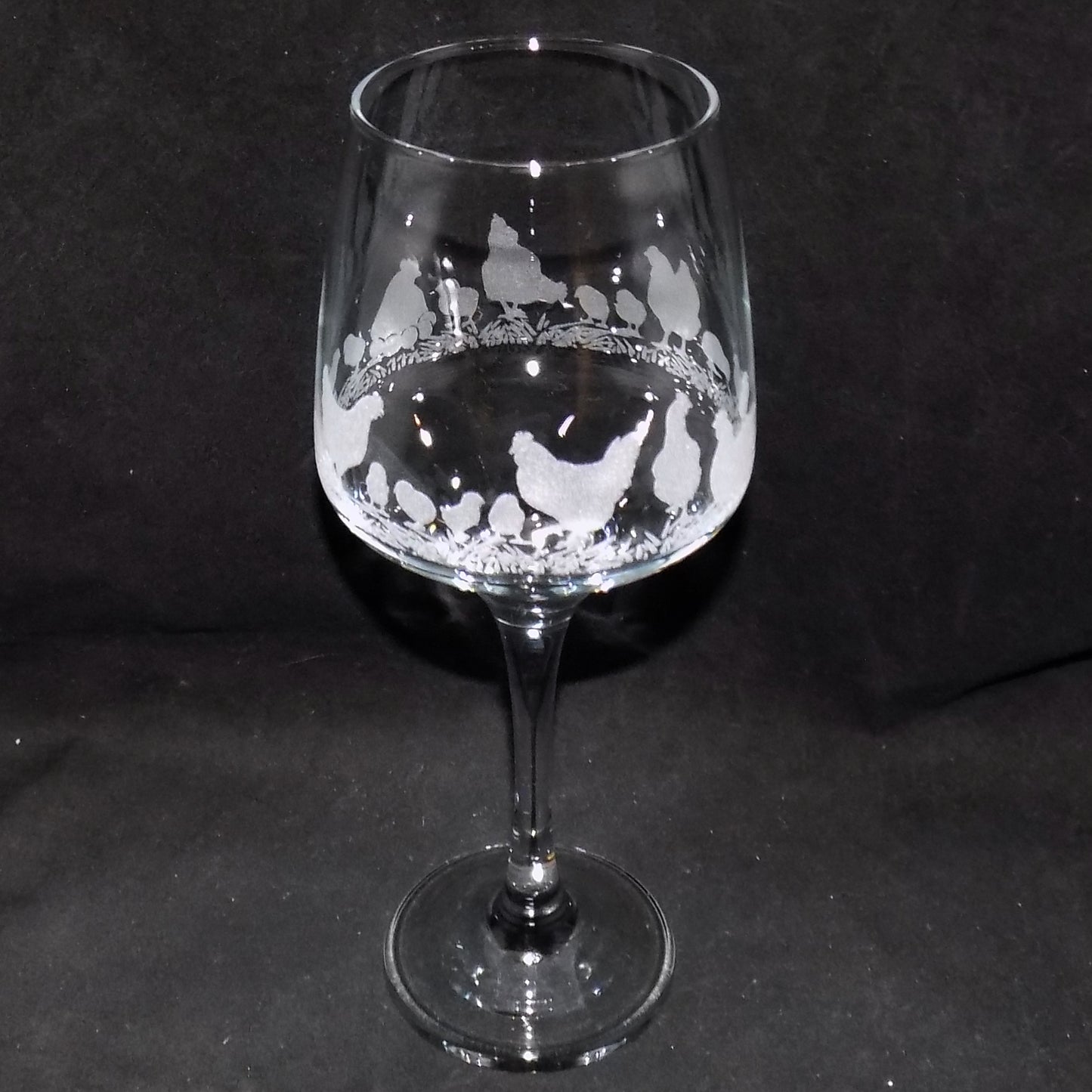 Chicken Stemmed Wine Glass