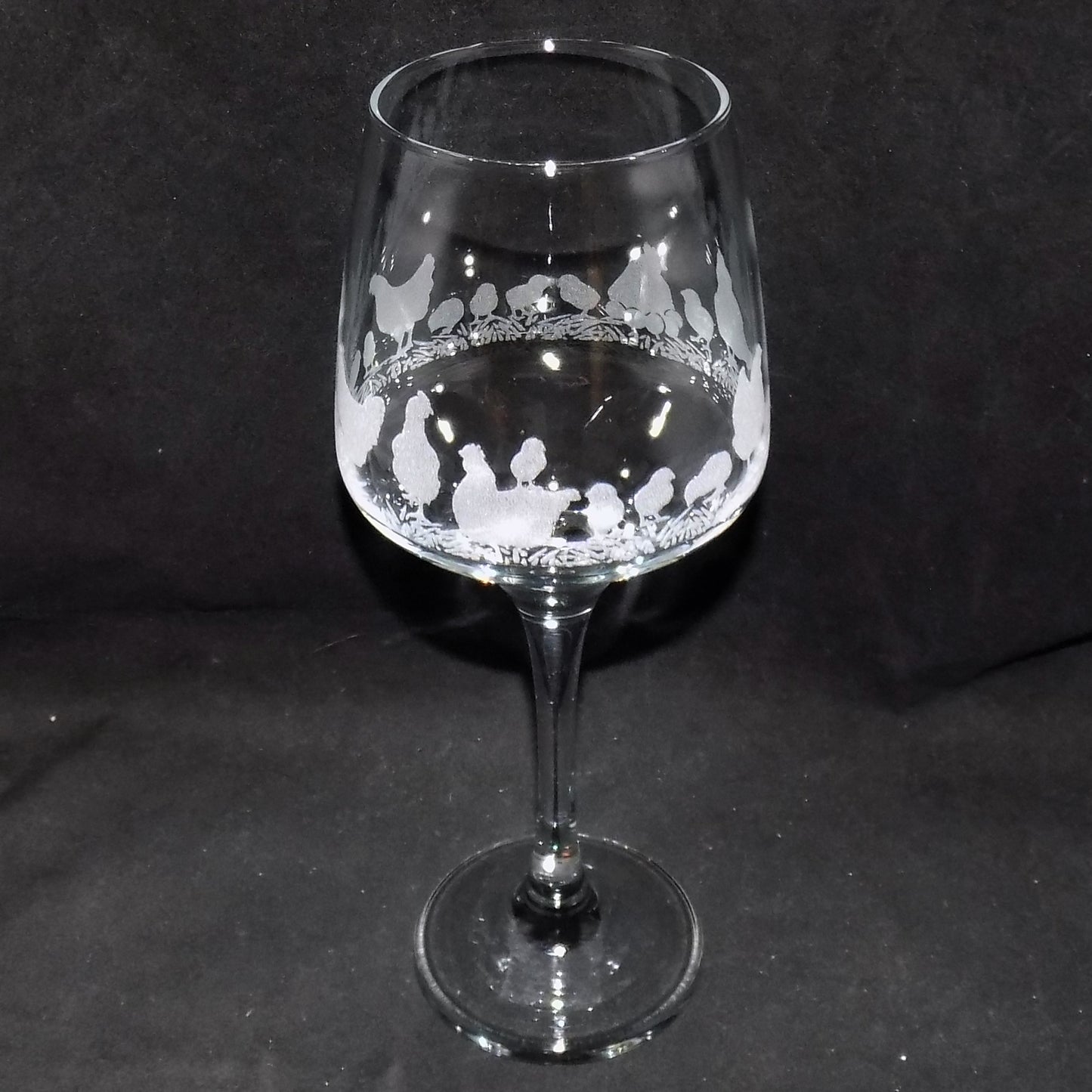 Chicken Stemmed Wine Glass
