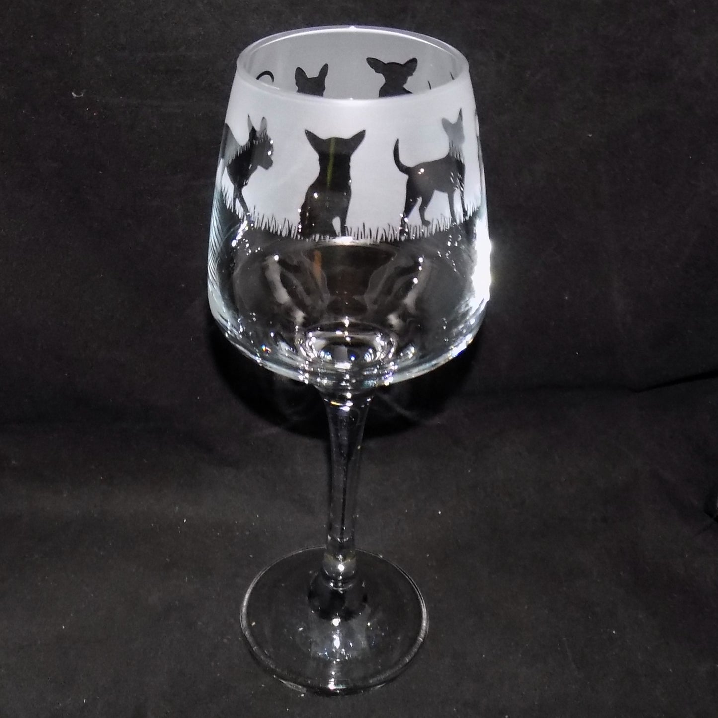 Chihuahua (Short Haired) Stemmed Wine Glass