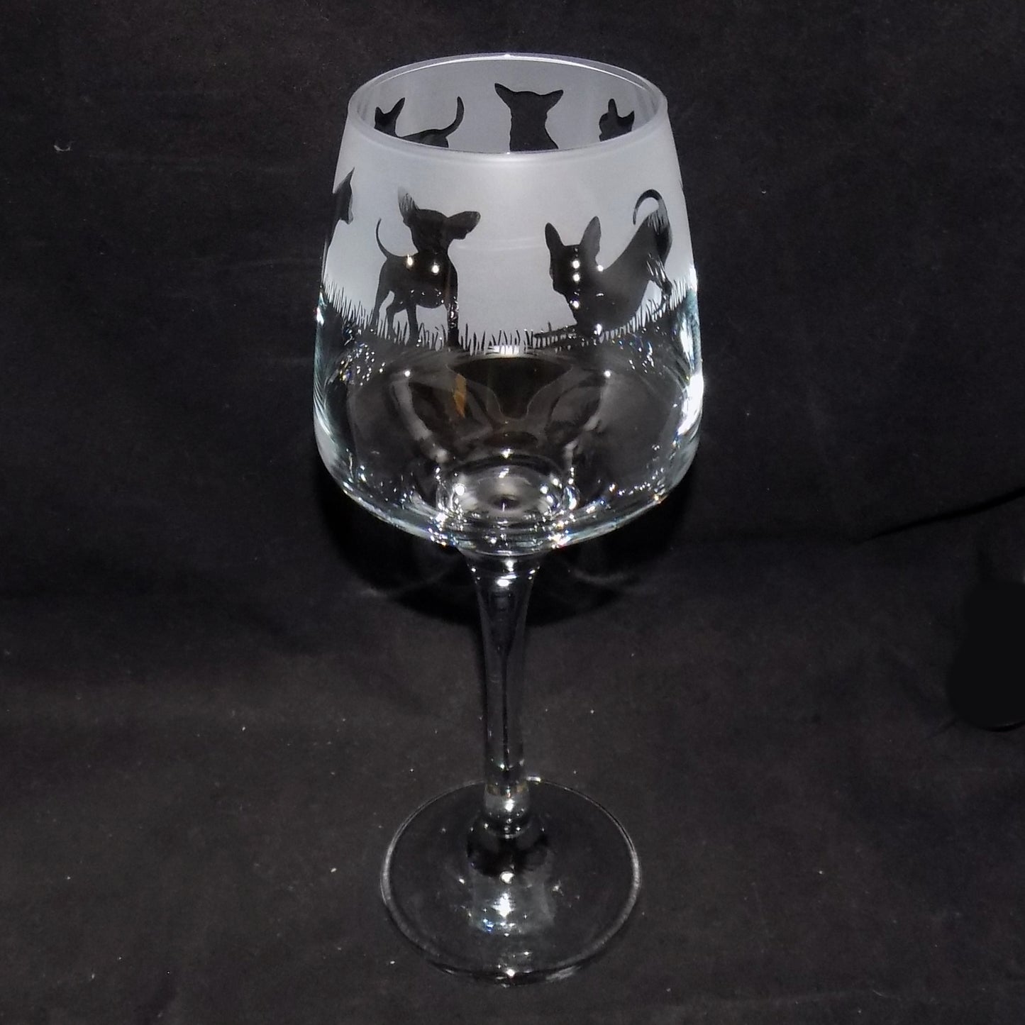 Chihuahua (Short Haired) Stemmed Wine Glass