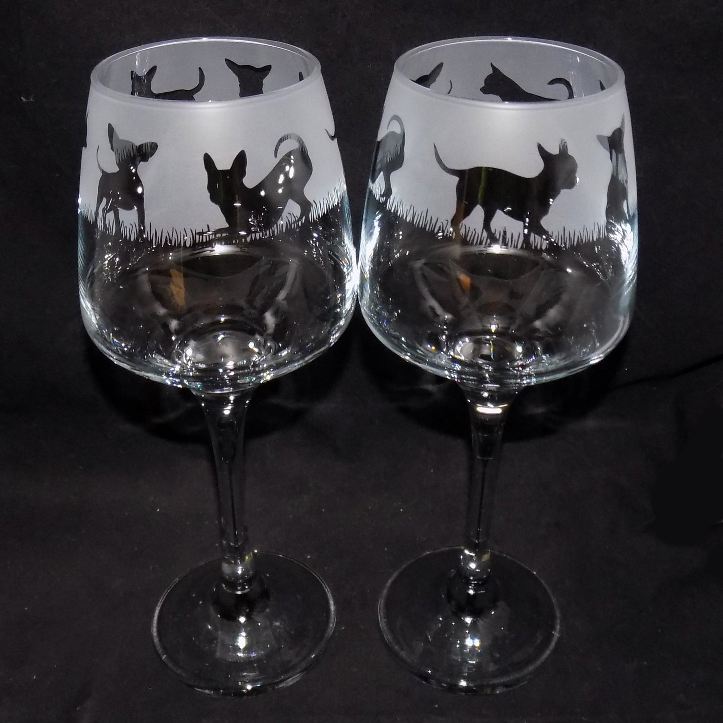 Chihuahua (Short Haired) Stemmed Wine Glass