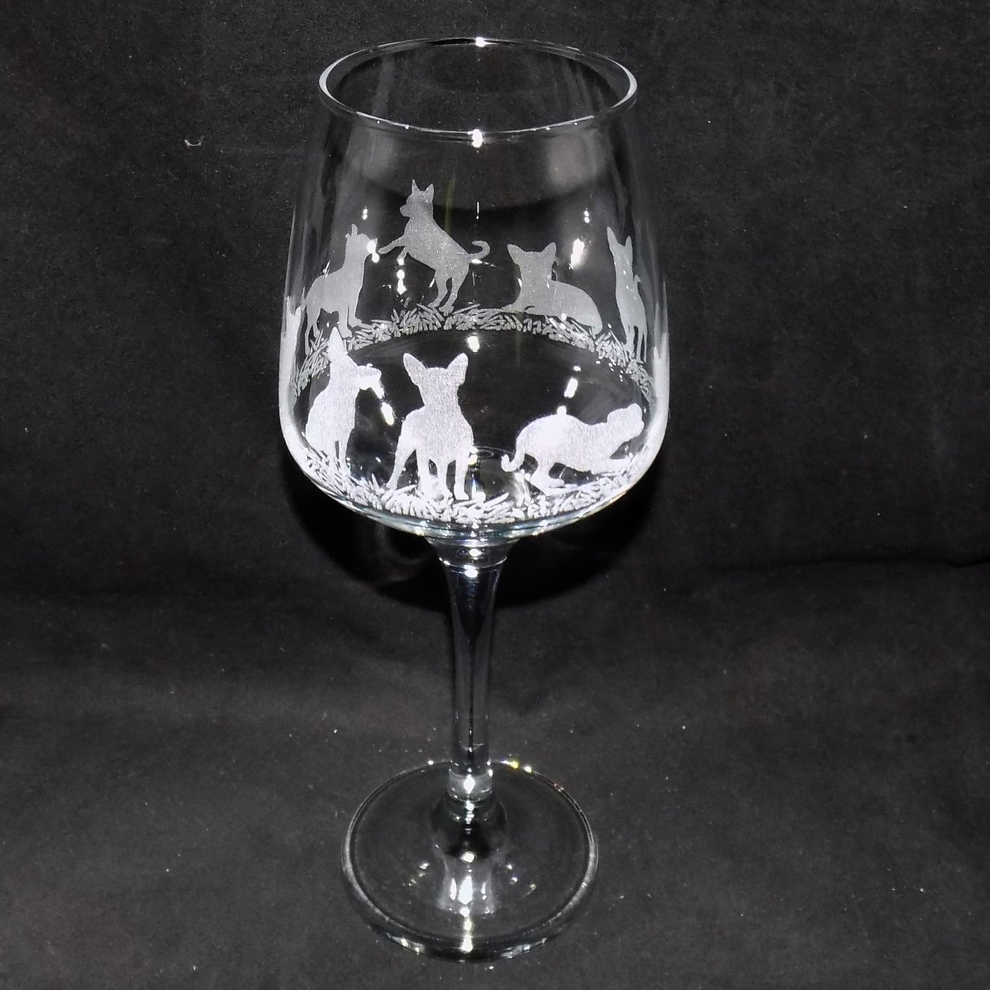 Chihuahua (Short Haired) Stemmed Wine Glass