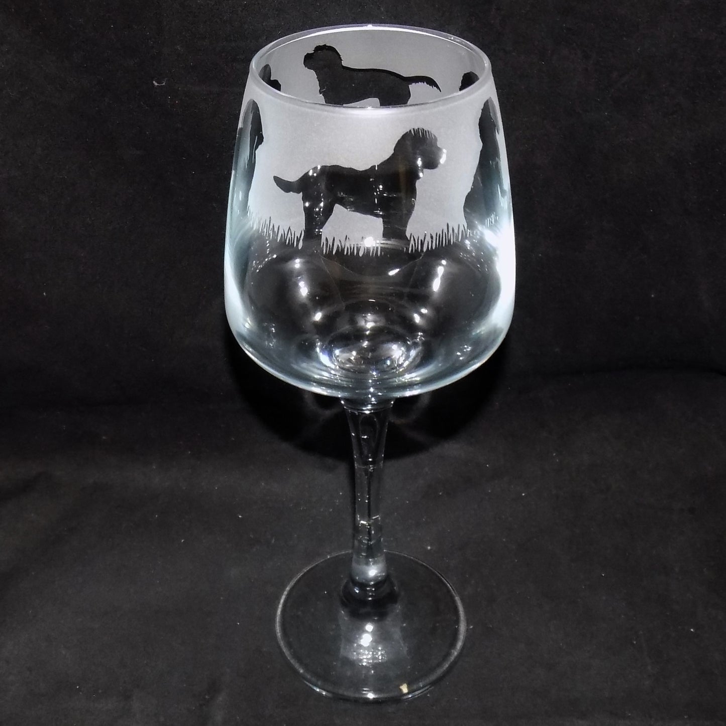 Cockapoo Stemmed Wine Glass