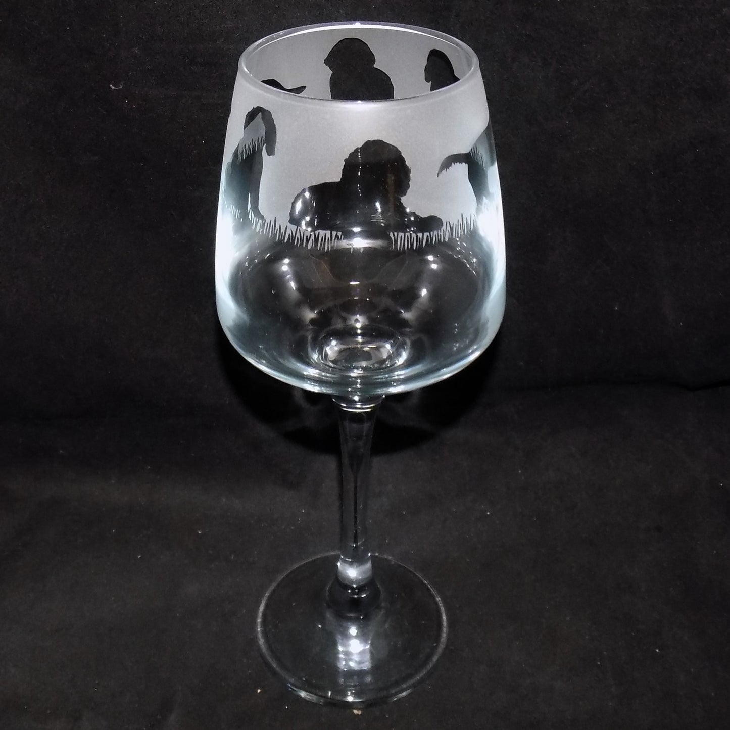 Cockapoo Stemmed Wine Glass