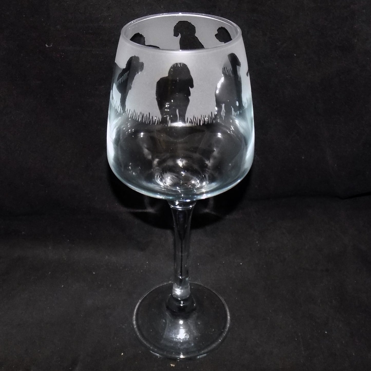 Cockapoo Stemmed Wine Glass