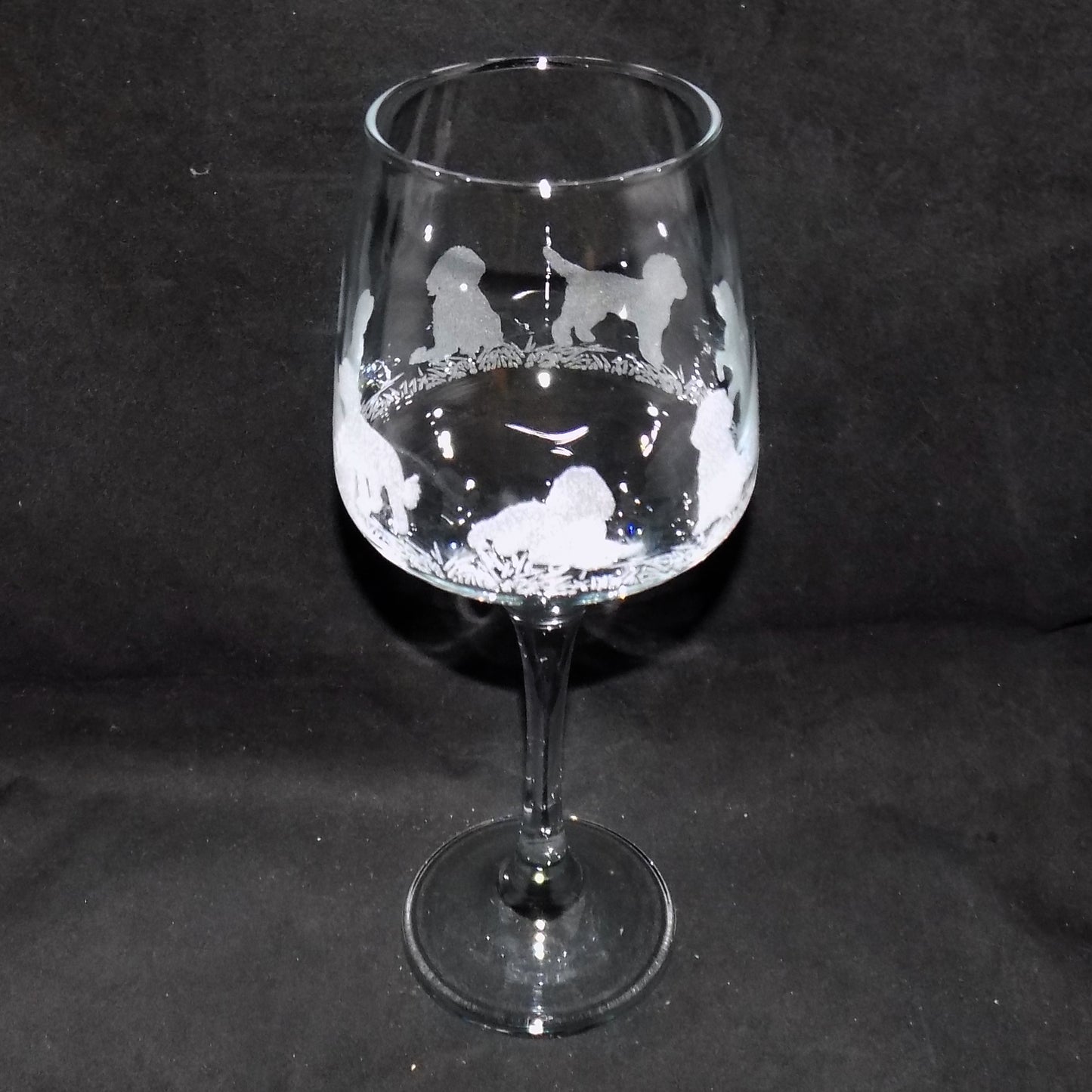 Cockapoo Stemmed Wine Glass