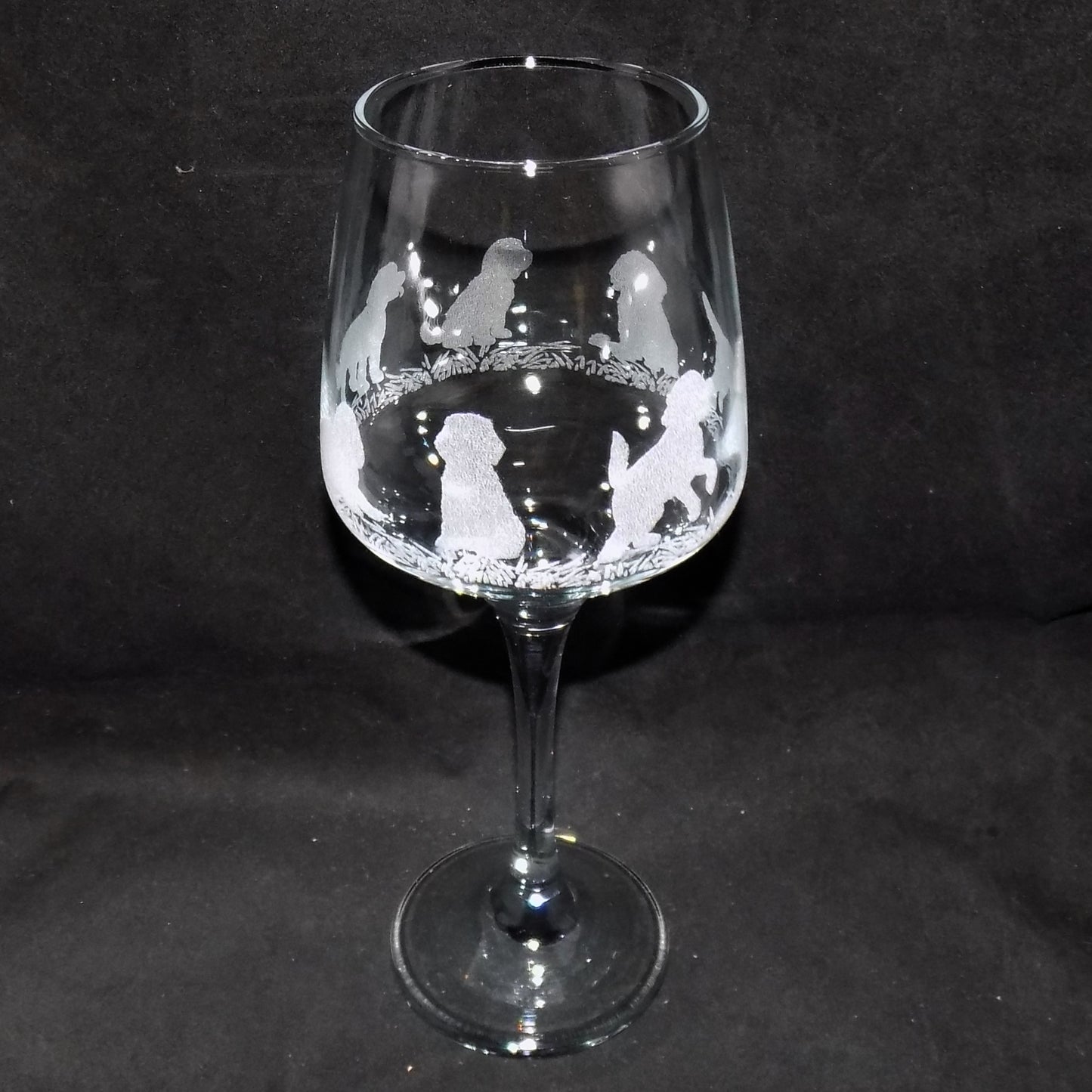 Cockapoo Stemmed Wine Glass