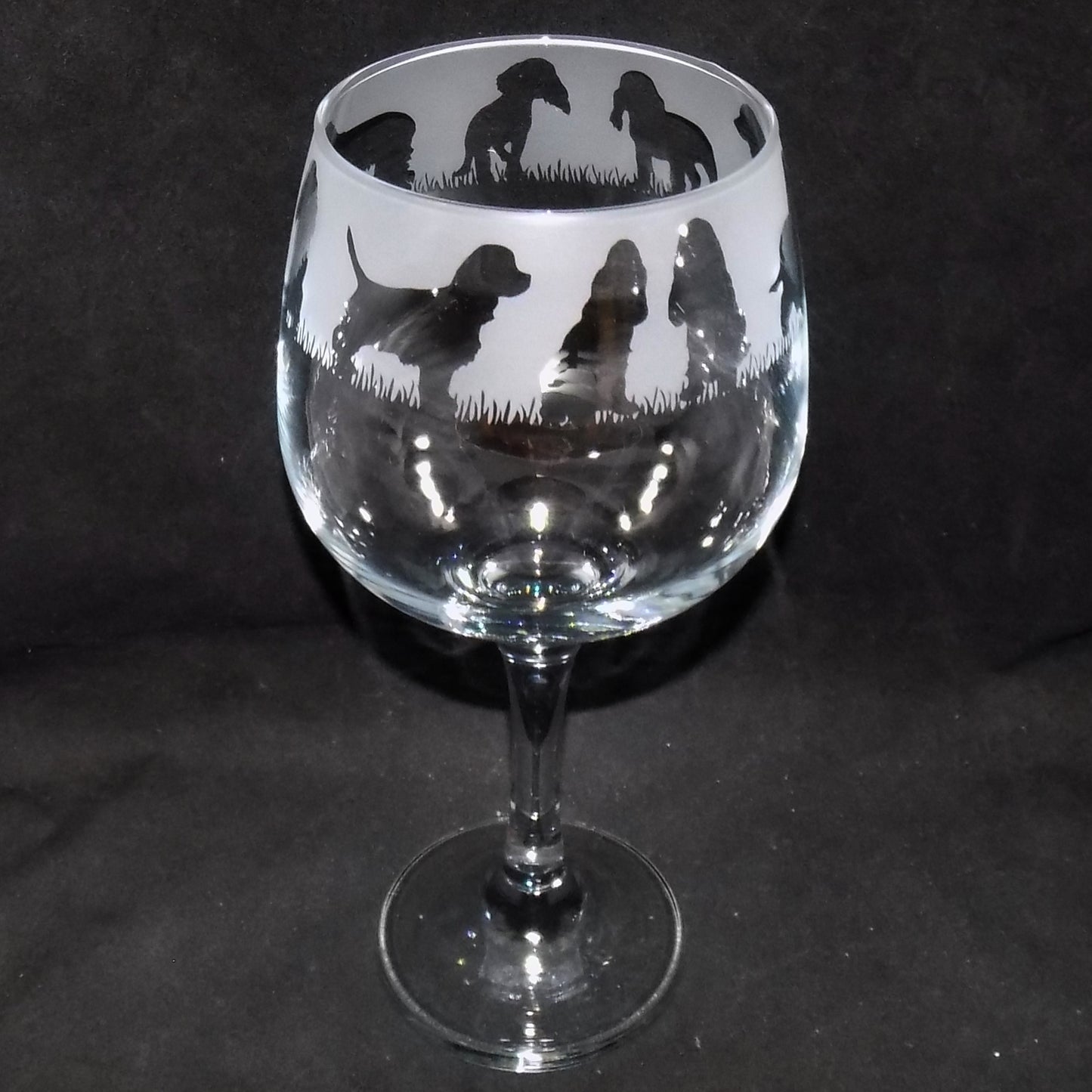 Cocker Spaniel Gin Glass